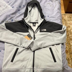 The North Face women Gray and Black Full-Zip Hoodie